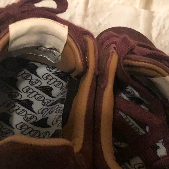 Gola Classics Equipe Suede Burgundy Sz 5 Womens Fashion Skate Sneakers - Picture 4 of 9